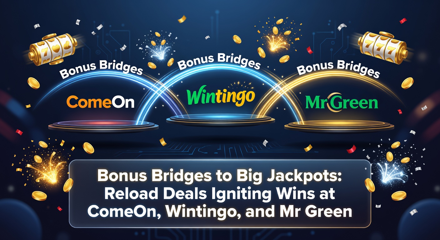 Grafiek met jackpot winsten gekoppeld aan reload bonus gebruik bij ComeOn, Wintingo en Mr Green, inclusief staafdiagrammen en promotie highlights voor maart 2026