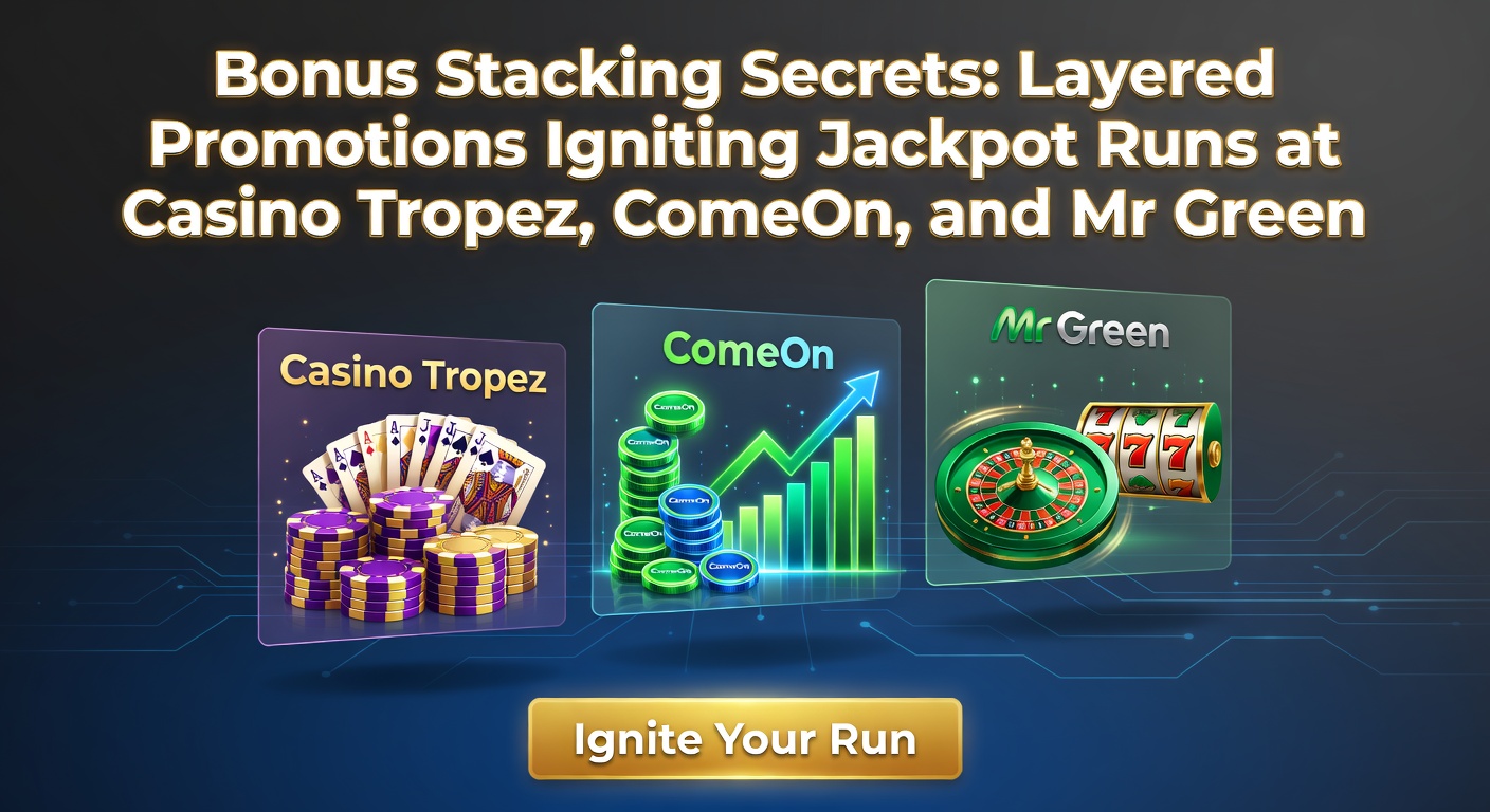 Schermafbeelding van gelaagde bonuspromoties bij online casino's met jackpot slots in de spotlight