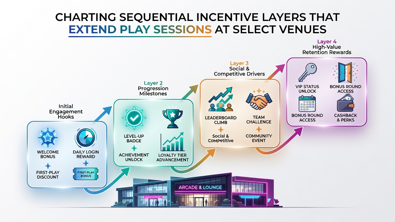 Diagram dat sequentiële incentivestructuren illustreert bij entertainmentlocaties