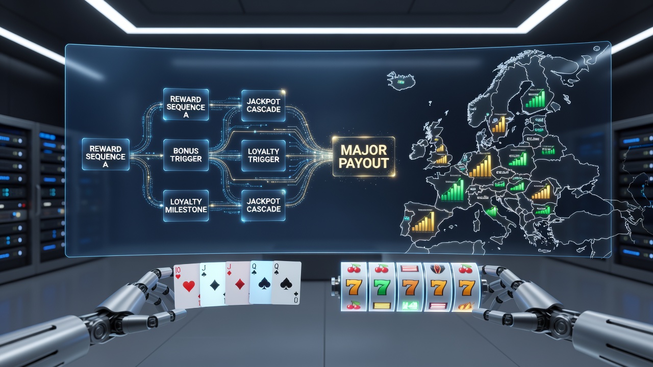 Illustratie van beloningssequenties en jackpotstructuren in Europese online casino netwerken