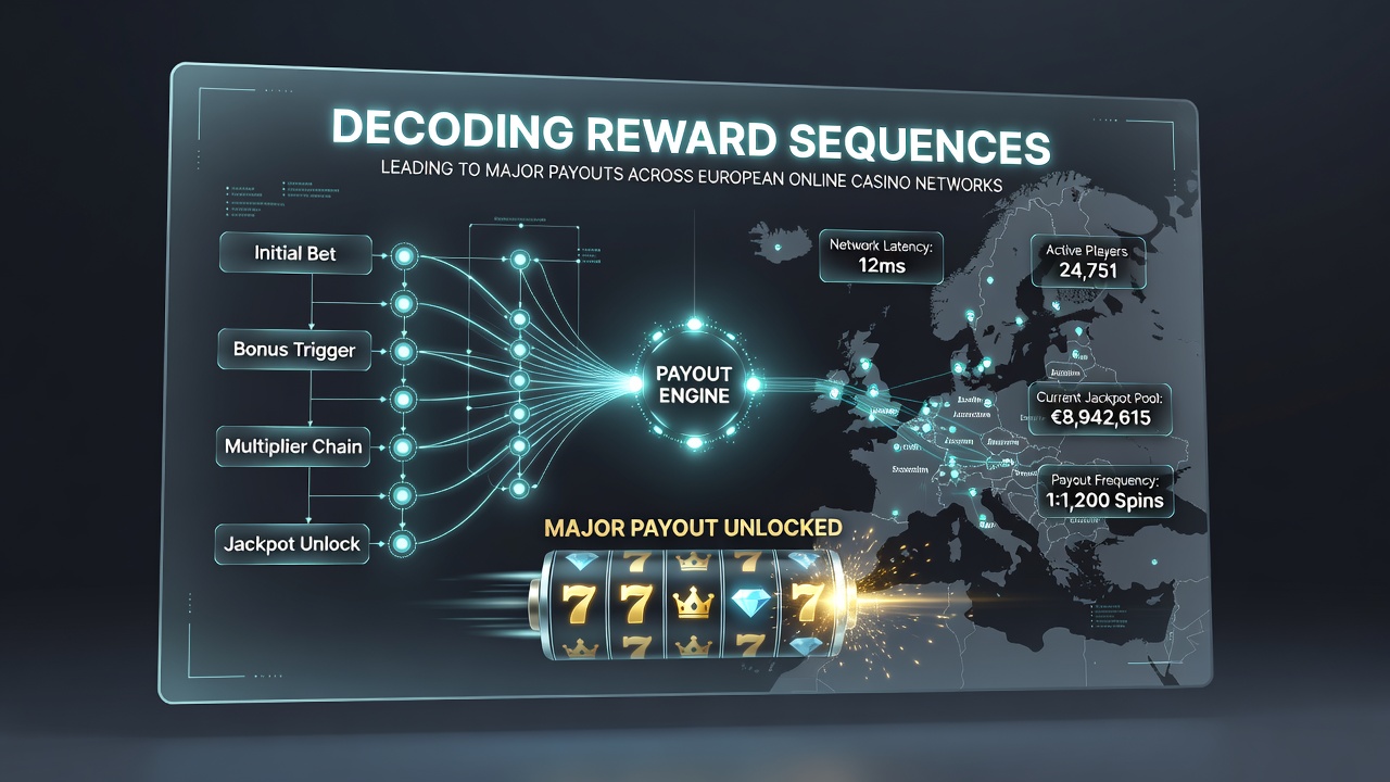Grafiek van payout patronen en beloningsketens in Europese casino's