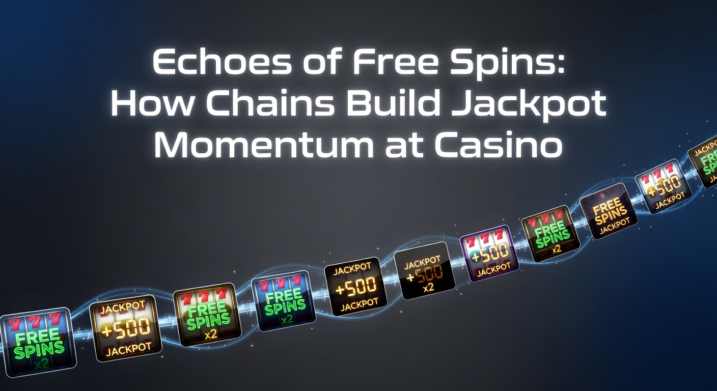 Grafiek van gratis spins die zich ketenen tot jackpotwinsten in een casino-interface, met opbouwende momentumcurves