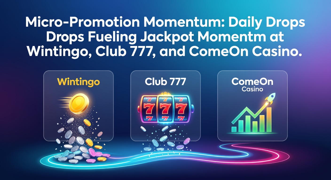 Grafiek met dagelijkse promotiedrops en stijgende jackpotcurves bij Wintingo, Club 777 en ComeOn Casino
