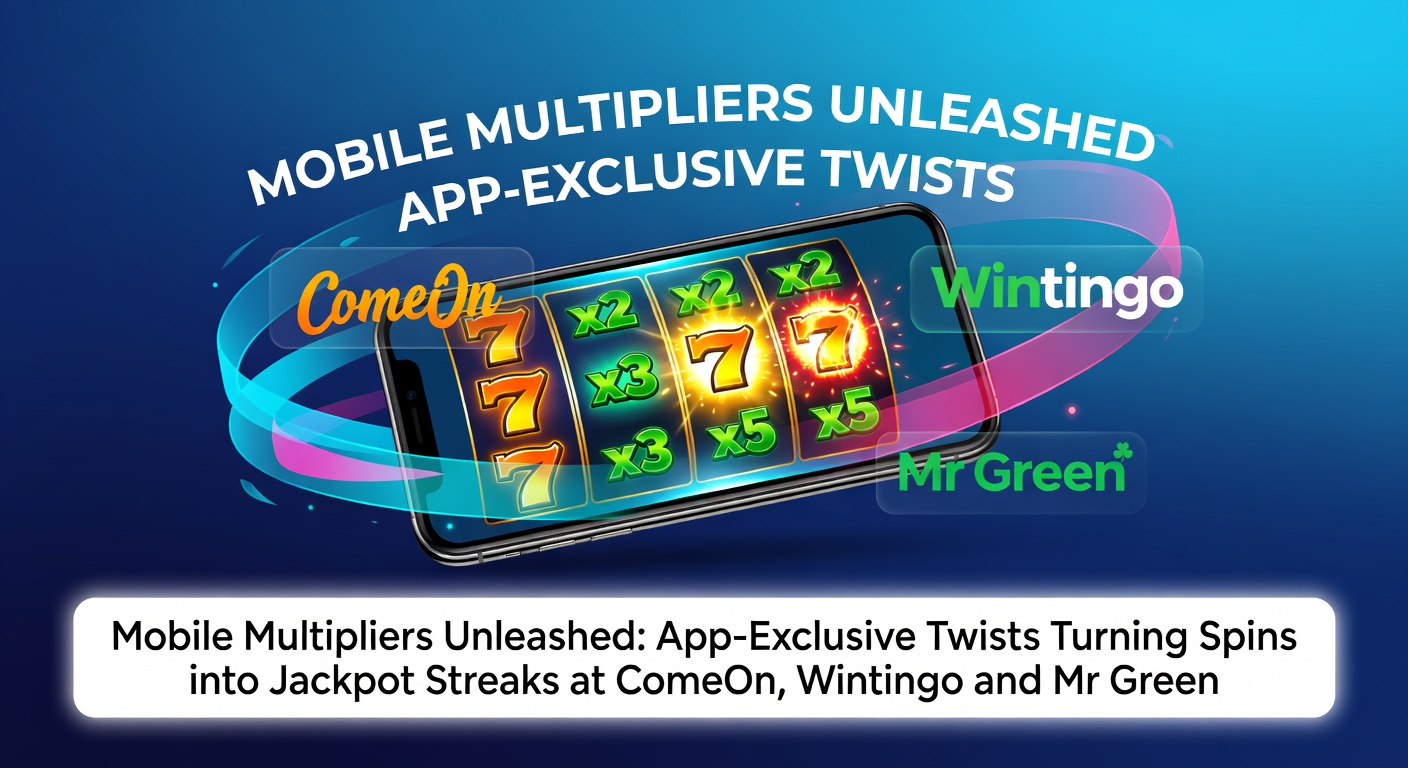 Smartphone met gloeiende multiplier-iconen op een casino-app scherm, spins die jackpot-symbolen activeren bij ComeOn