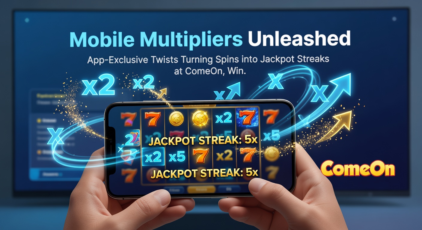 Mobiel scherm van Wintingo app met actieve x8 multiplier op een jackpot slot, streak-meter op vol