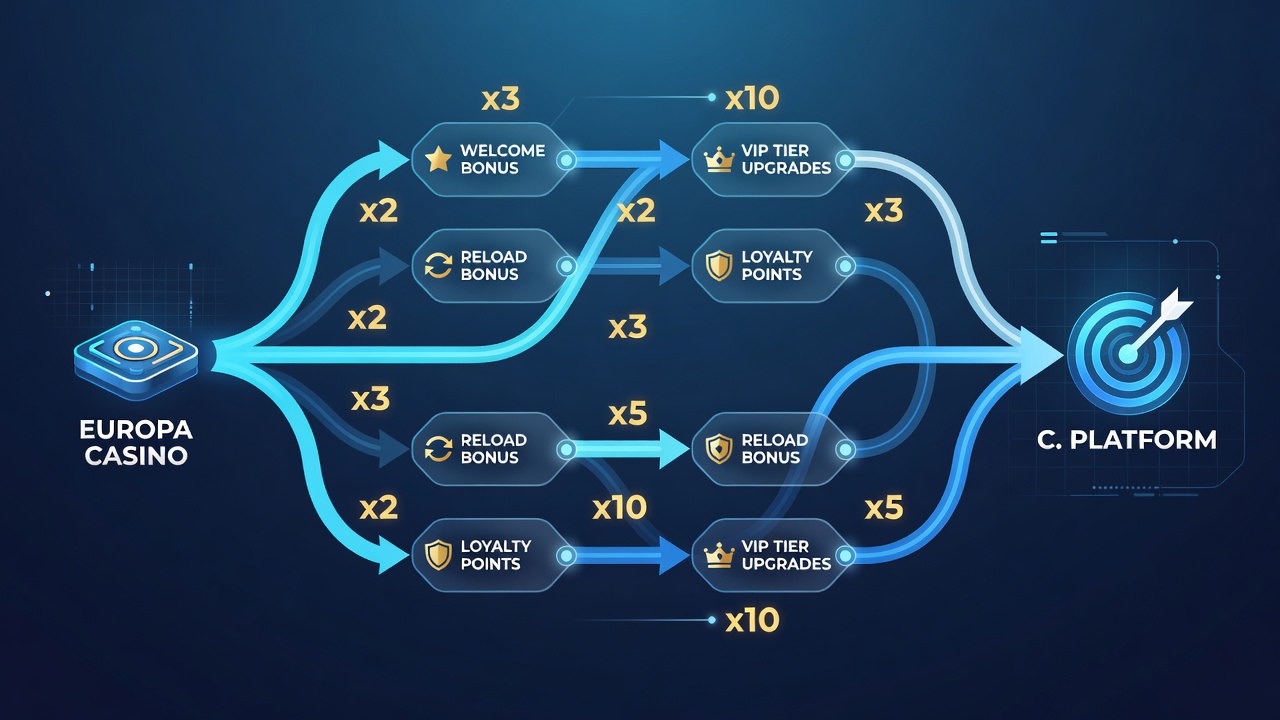 Voorbeeld van accumulatiepaden in free spins en multipliers